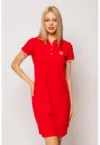 Rochie midi polo cu cordon in talie