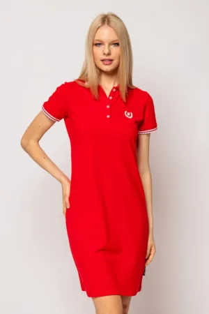 Rochie midi polo cu cordon in talie