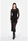 Rochie midi semitransparenta