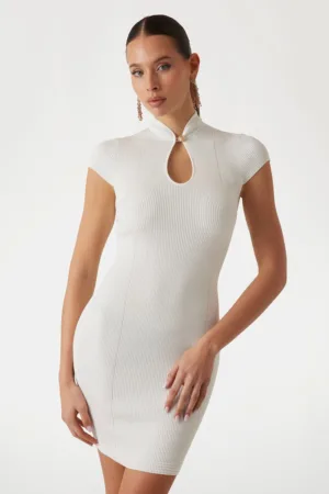 Rochie midi striata bodycon