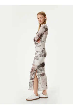 Rochie midi transparenta
