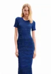 Rochie midi tricotata fin