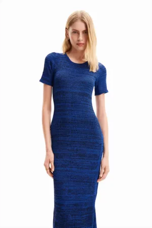 Rochie midi tricotata fin