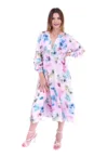 Rochie midi vaporoasa cu imprimeu floral