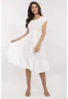 Rochie  midi - viscoza - ecru -