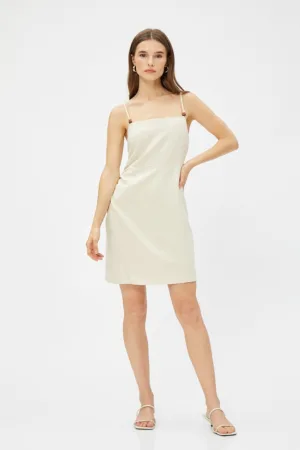 Rochie min din amestec de in