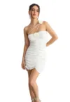 Rochie mini -  Poliester/Tul - Alb prafuit -