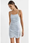 Rochie mini -  Albastru - Poliester