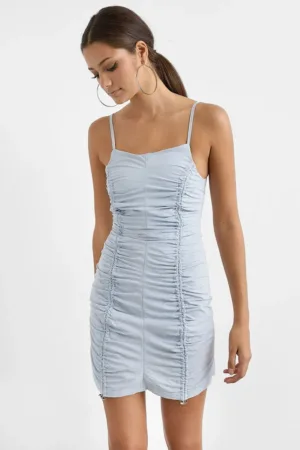 Rochie mini -  Albastru - Poliester