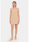 Rochie mini -  Bej - Textil