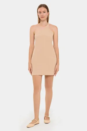 Rochie mini -  Bej - Textil