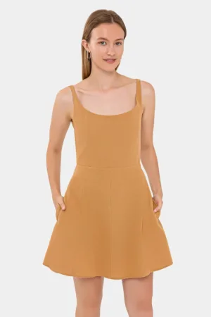 Rochie mini -  Bumbac/In - Maro