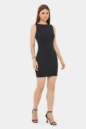 Rochie mini -  Negru - Poliester/Elastan