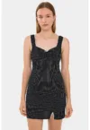 Rochie mini -  Poliester - Negru