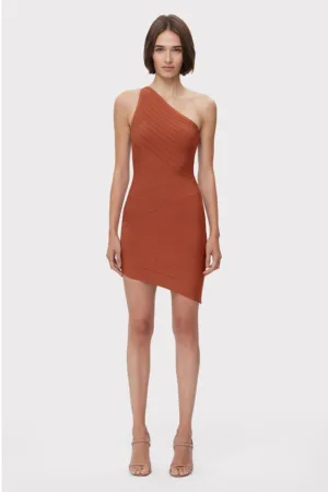 Rochie mini asimetrica cu decolteu pe un umar