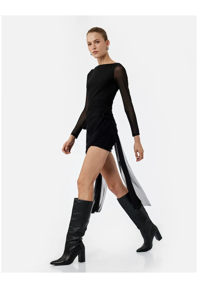 Rochie mini bodycon cu detalii drapate