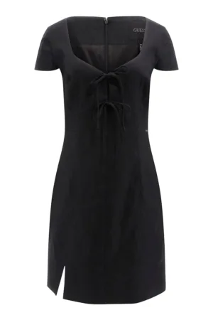 Rochie mini cambrata din amestec de in