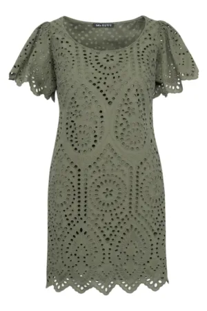 Rochie mini cu broderie englezeasca