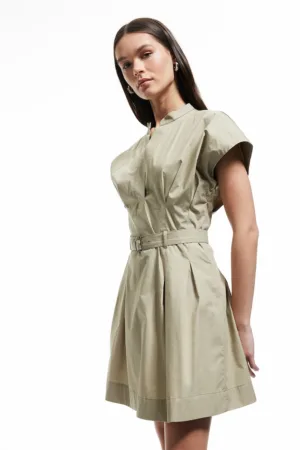 Rochie mini cu croiala in A si curea asortata