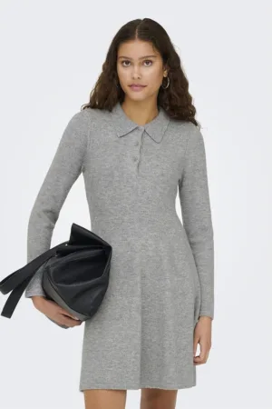 Rochie mini cu croiala in A si guler polo