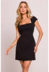 Rochie mini cu decolteu adanc -  Negru -