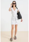 Rochie mini cu decolteu cache coeur
