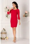 Rochie mini cu decolteu rotund si maneci cu decupaje