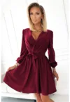 Rochie mini cu decolteu si curea -