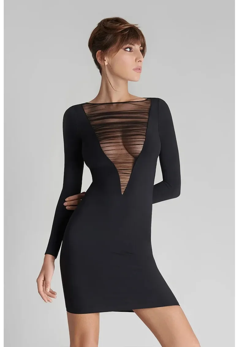 Rochie mini cu detalii din tul