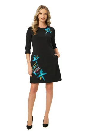 Rochie mini cu detalii florale