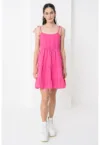 Rochie mini cu fronseuri Karamela