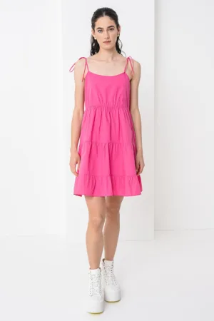 Rochie mini cu fronseuri Karamela