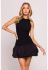 Rochie mini cu fusta creponata -