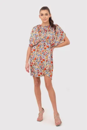 Rochie mini cu imprimeu floral DA1752 MULTI