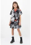 Rochie mini cu imprimeu tropical