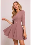 Rochie mini cu insertii evazate -