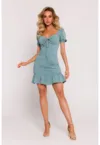 Rochie mini cu legatura la decolteu -  Verde sparanghel -