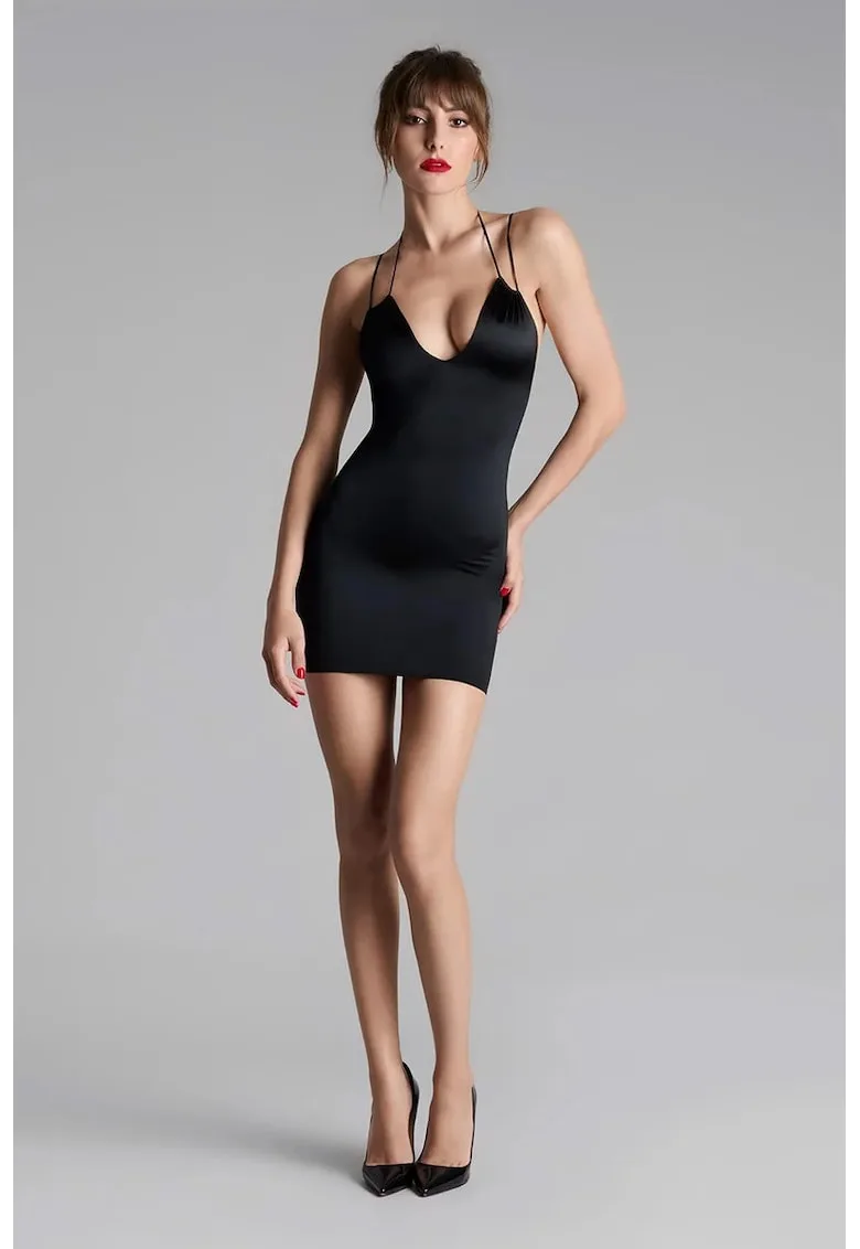 Rochie mini cu mânecă scurtă si spatele gol -