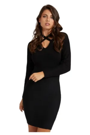 Rochie mini cu maneci lungi -