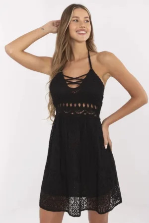 Rochie mini cu model crosetat