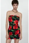Rochie mini cu model floral Matis