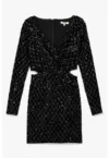 Rochie mini cu paiete si decupaje