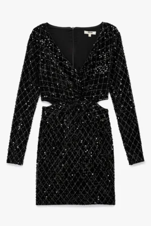 Rochie mini cu paiete si decupaje