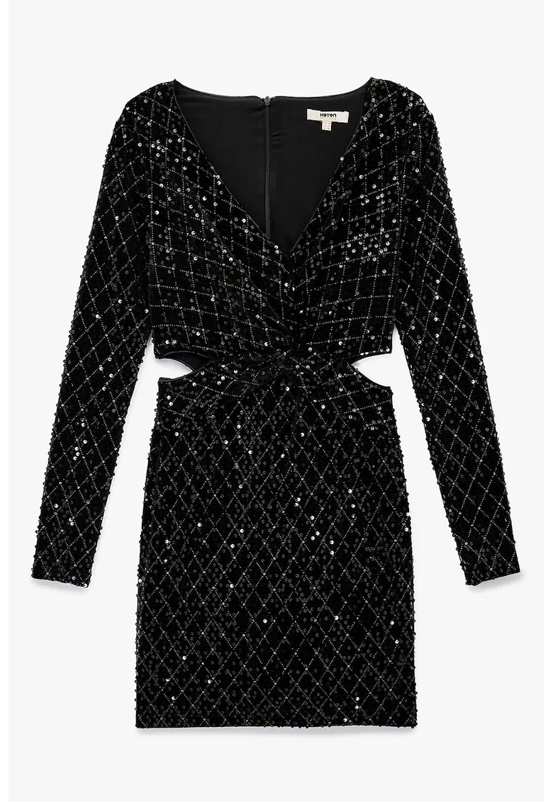 Rochie mini cu paiete si decupaje