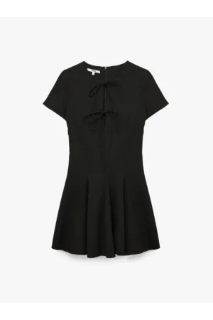 Rochie mini cu snur frontal