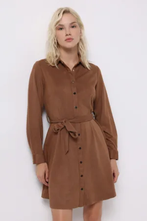 Rochie mini cu un cordon in talie