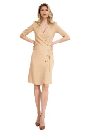 Rochie mini dama Aglokane M703 bej