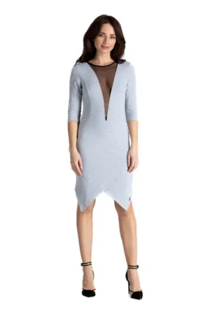 Rochie mini dama Colgrengoire L012 gri