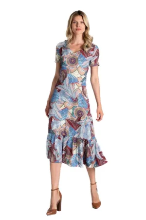 Rochie mini dama Dindrannan M827 albastru deschis