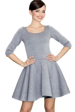 Rochie mini dama Guillo K227 gri